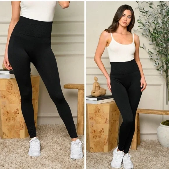 LAST ONE: Women’s soft comfy fall winter stretchy fleece leggings - Picture 3 of 6